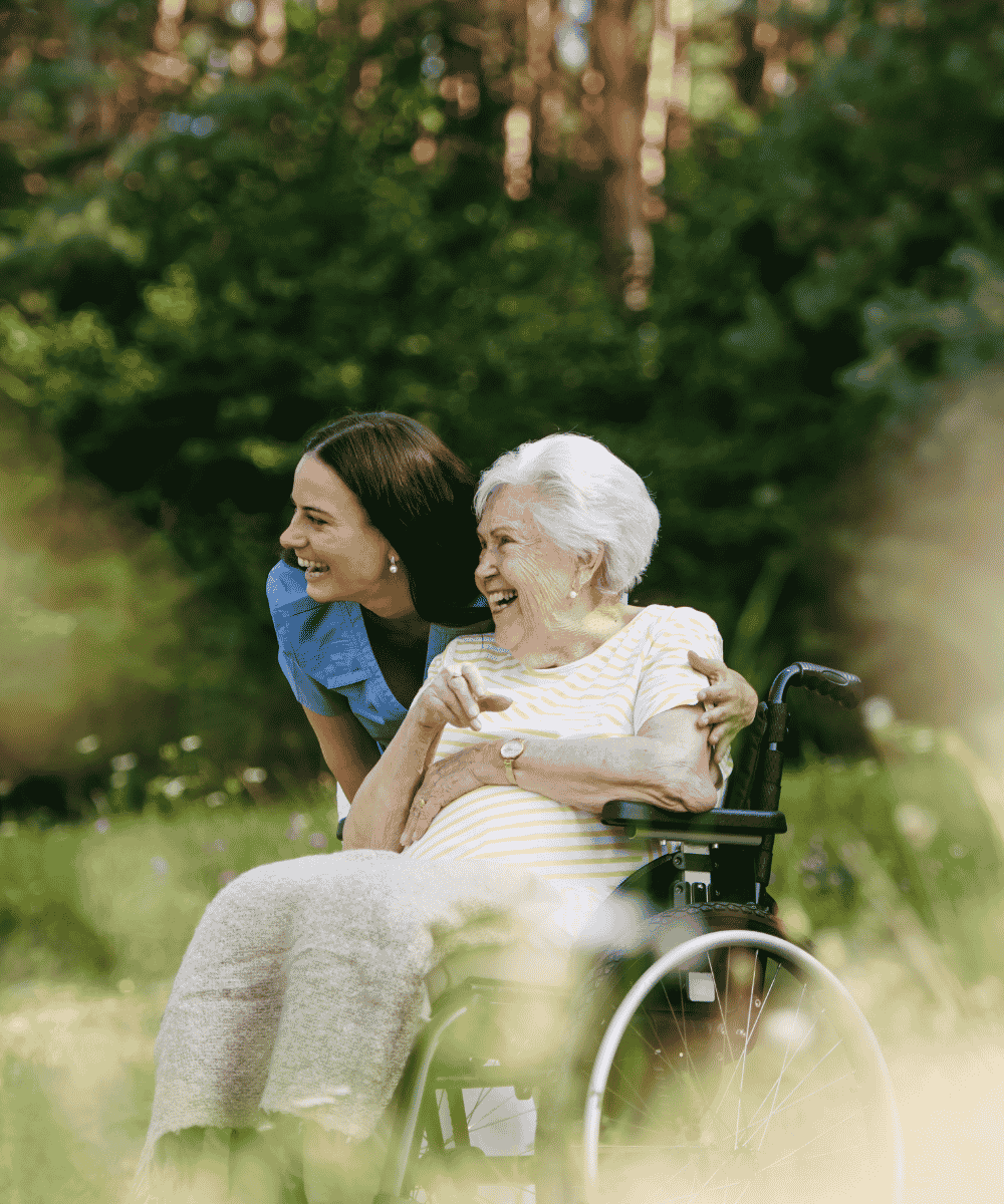 Hope Alive caregiver spending time with an older woman at home in Spring Hill, TN